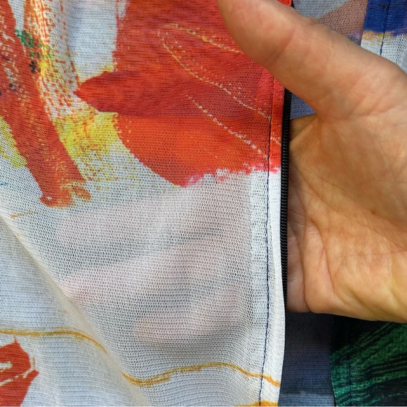 Simply Art Delcezza pattered zipper blouse, Size S - Picture 7 of 9